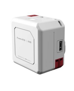 Зарядное устройство Allocacoc, аккумуляторный блок 5000мАч PowerUSB Portable 4xUSB, белый