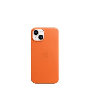 Кожаный чехол MagSafe для Apple iPhone 14, оранжевый